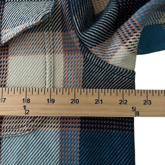 Outerknown Blanket Shirt Mens L Heavy Organic Cotton Plaid Button Up Pockets - Picture 10 of 13